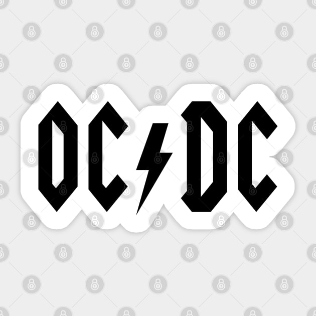 OCDC Back in Black Sticker by dankdesigns